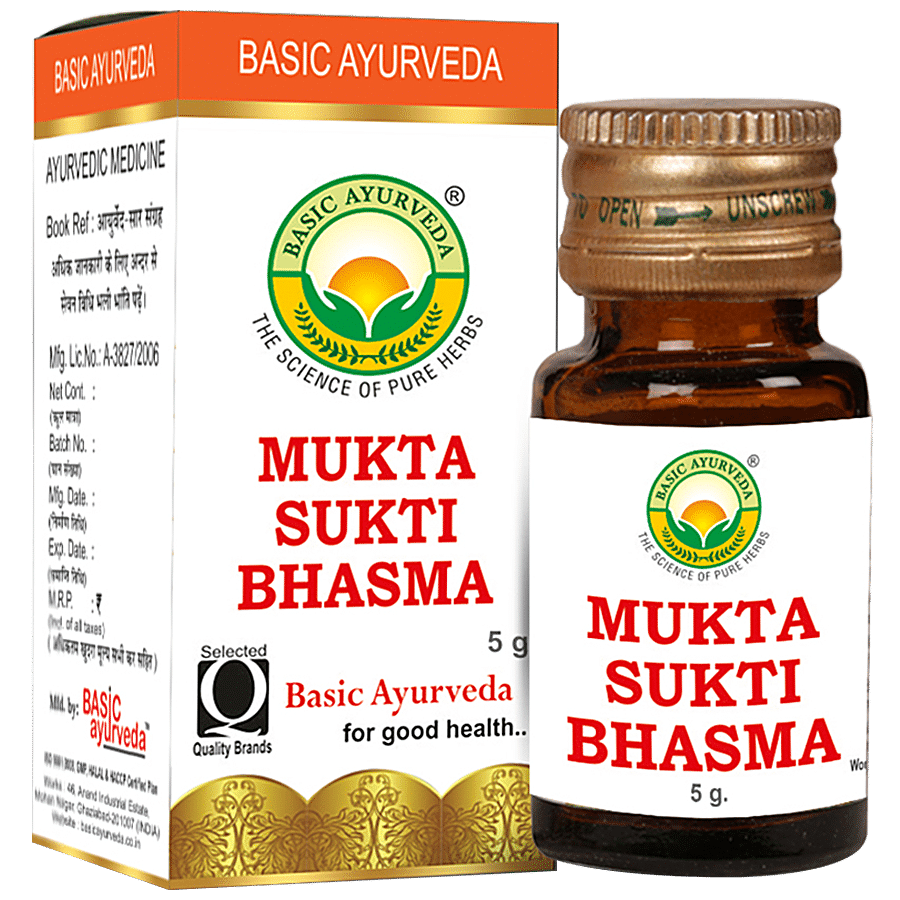 Basic Ayurveda Mukta Shukti Bhasma - Helpful For Acidity