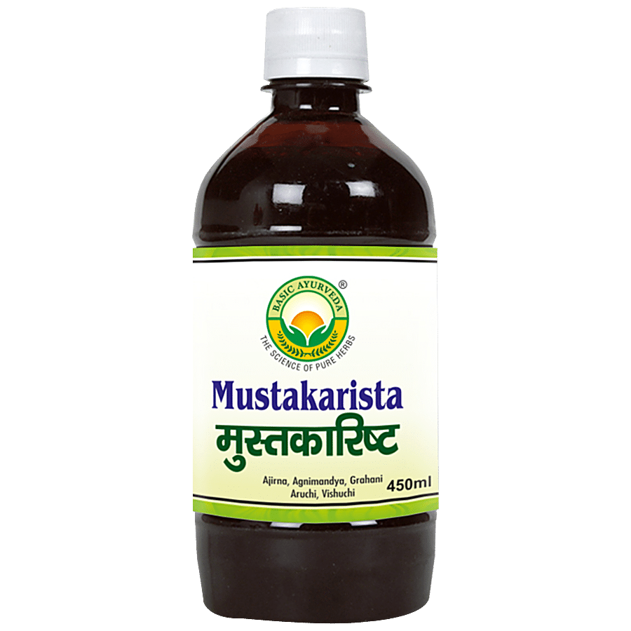 Basic Ayurveda Mushtakarishta Syrup - Digestive Disorders & Dyspepsia Relief