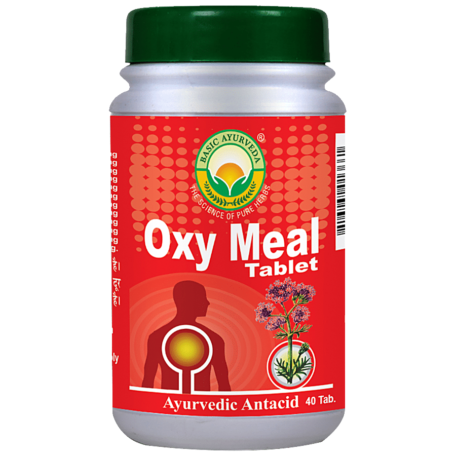 Basic Ayurveda Oxy Meal Tablets - For Relief From Stomach Issues & Vomiting