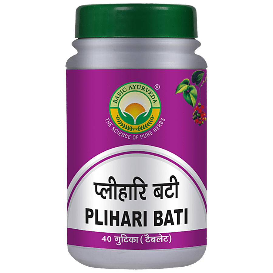 Basic Ayurveda Plihari Bati - For Liver & Spleen Disorders