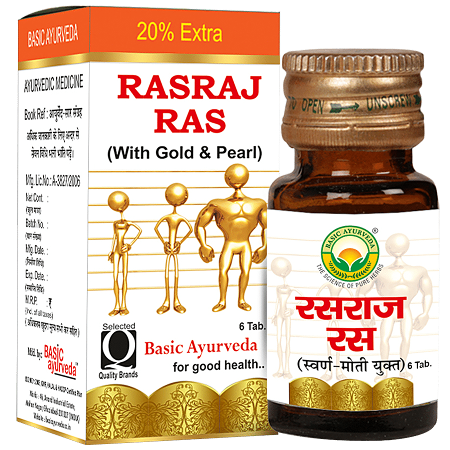 Basic Ayurveda Ras Raj Ras Tablets - Beneficial In Paralysis & Nervous Disorders