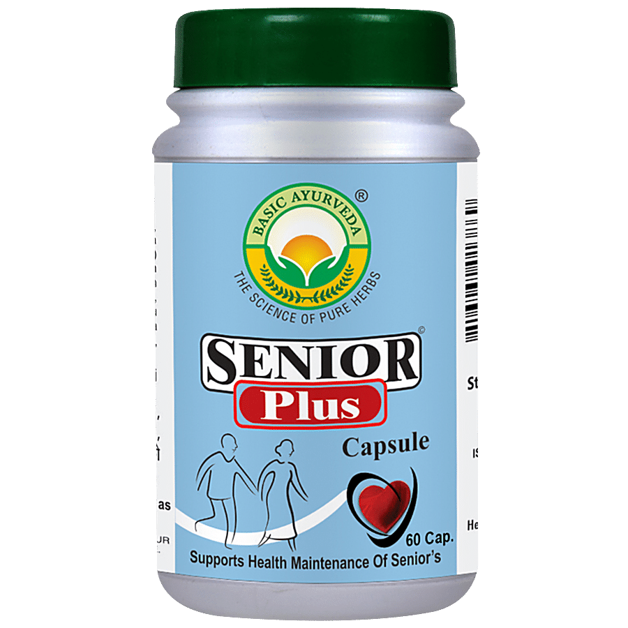 Basic Ayurveda Senior Plus Capsules - For Joint Pain & Body Weakness Relief