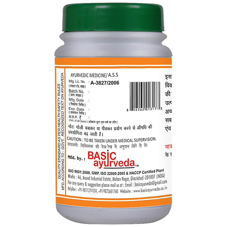 Basic Ayurveda Shothari Loh Tablets - For Anaemia