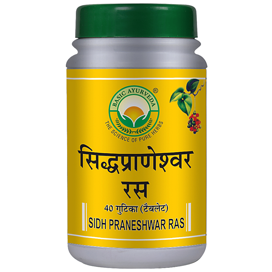 Basic Ayurveda Sidh Praneshwar Ras Tablets - Helpful in Diarrhoea & Digestive Issues