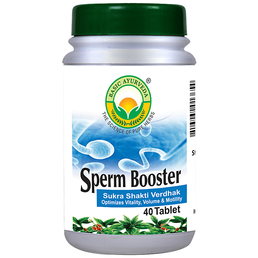 Basic Ayurveda Sperm Booster Tablets - For Men's Fertility