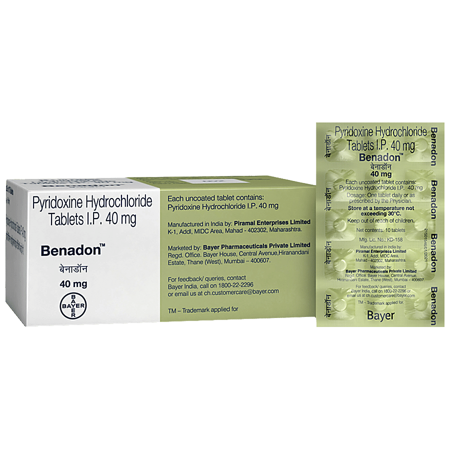 Benadon Pyridoxine Hydrochloride Tablet - Boosts Immunity