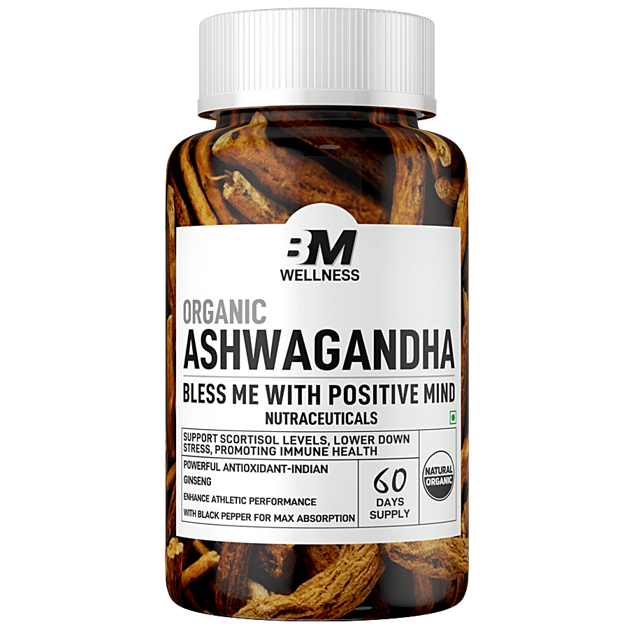 Bigmuscles Nutrition Ashwagandha Organic 800 mg Tablets