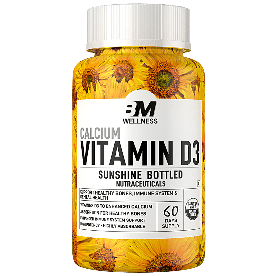 Bigmuscles Nutrition Calcium Vitamin D3 600 mg Tablets - Joint Health