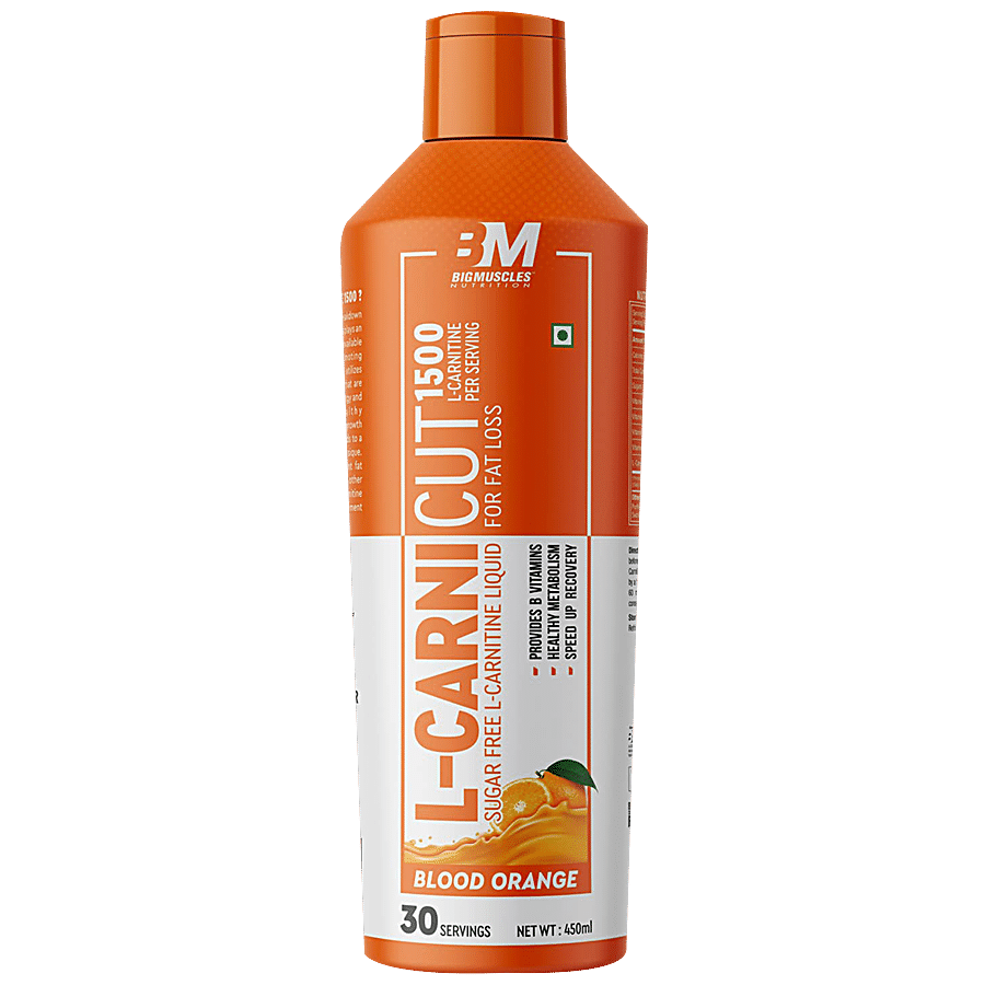 Bigmuscles Nutrition L-Carnicut - Liquid L-Carnitine With Vitamin B - Blood Orange