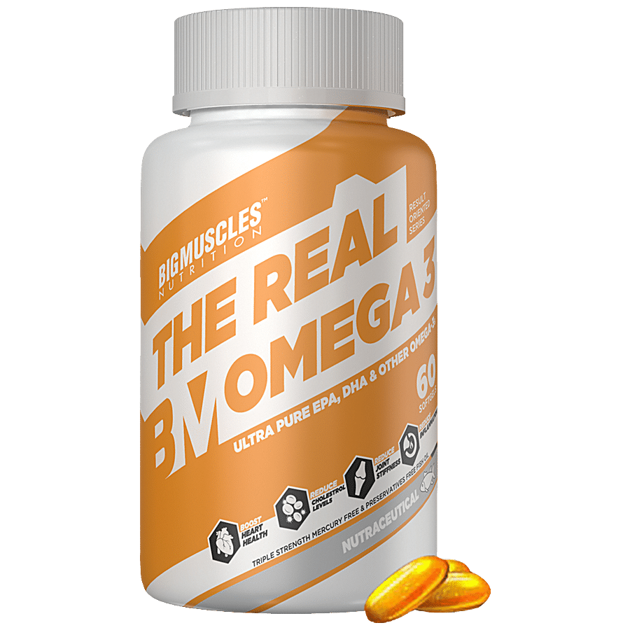 Bigmuscles Nutrition Omega-3 Fish Oil Softgels -  Double Strength