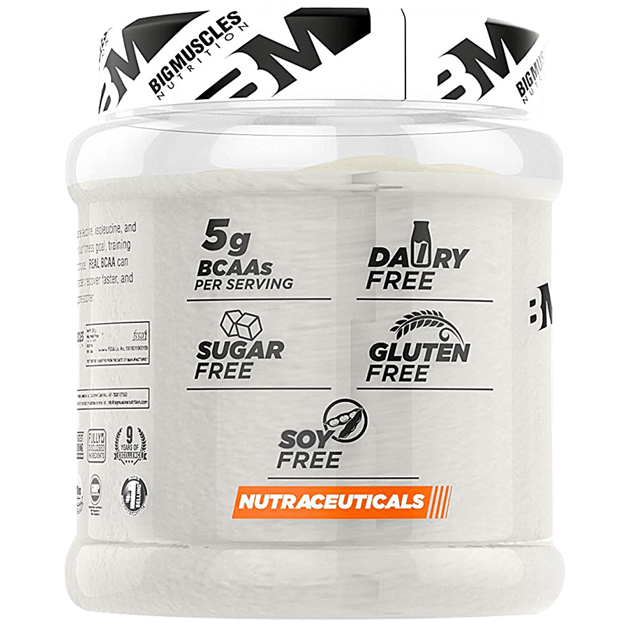 Bigmuscles Nutrition Real BCAA Intra Workout Powder Supplement - Litchi