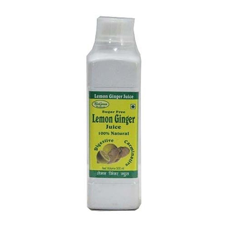 Bio Green Lemon Ginger Juice - 100% Natural Suger Free