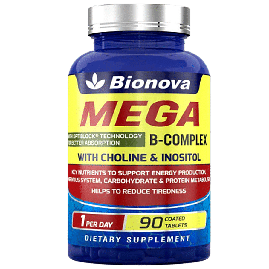 Bionova Mega B Complex Tablets - With Choline & Inositol