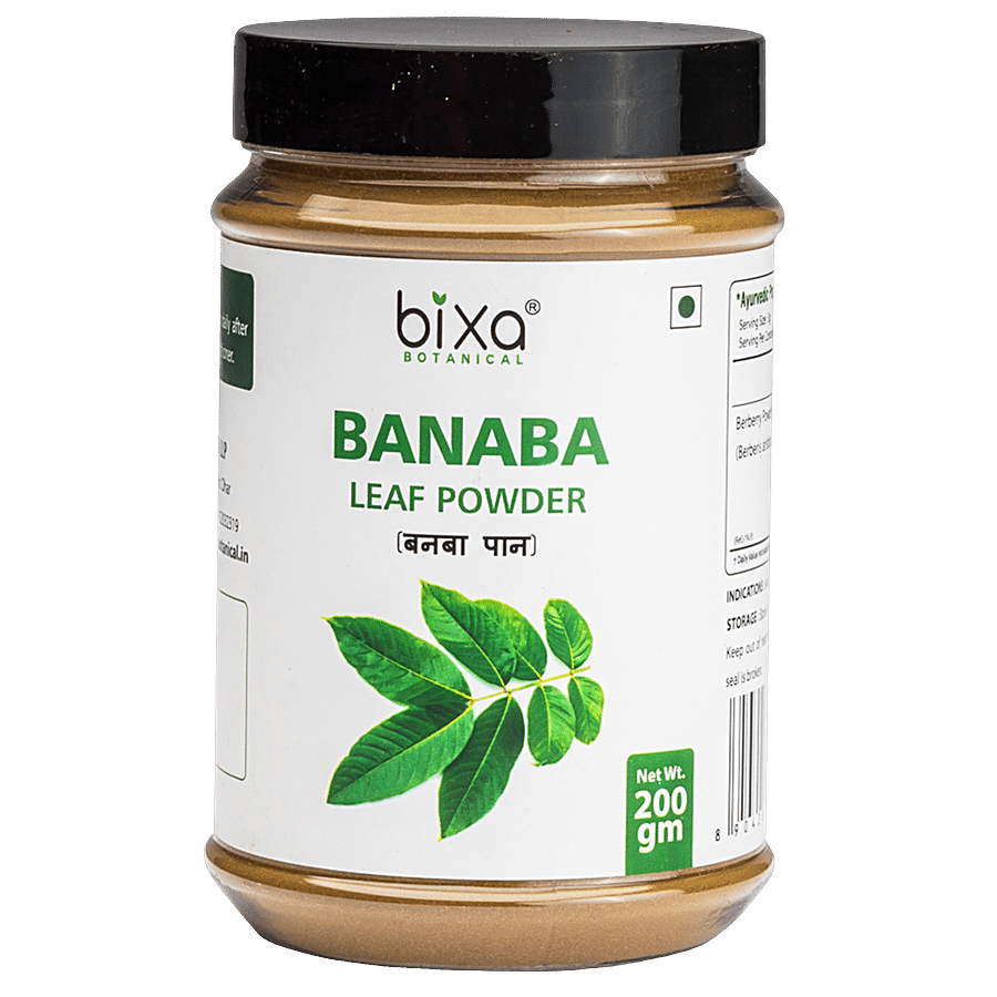 Bixa Botanical Banaba Leaves Powder - Supports Low Blood Pressure & Healthy Blood Flow