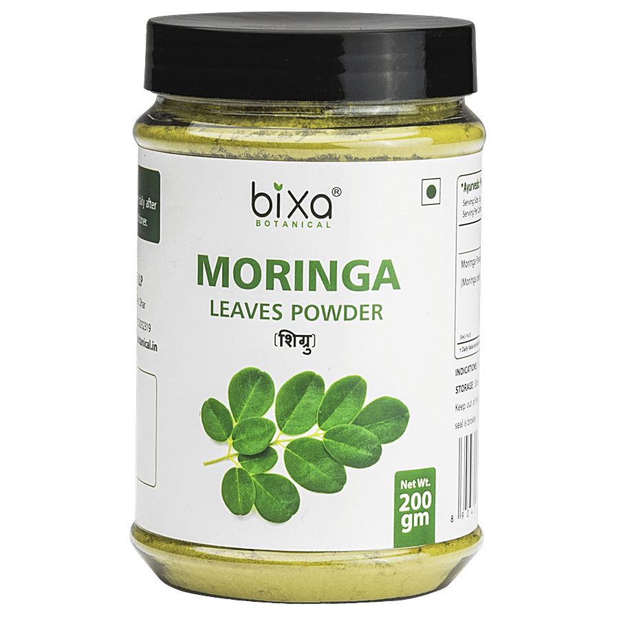 Bixa Botanical Moringa Leaves Powder - Supports Removal Of Blockages In Blood & Healthy Heart Pumping