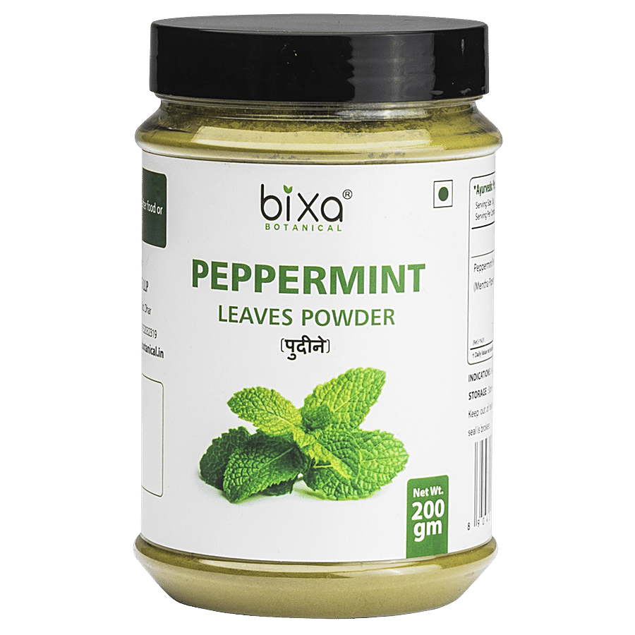 Bixa Botanical Peppermint Leaves Powder - Useful To Relieve Spasm & Pain In Intestines