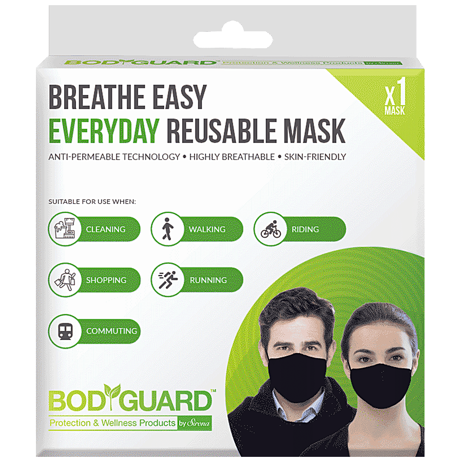 Bodyguard 3 Ply Resuable Breathe Easy Cloth Mask - 1 unit| Washable