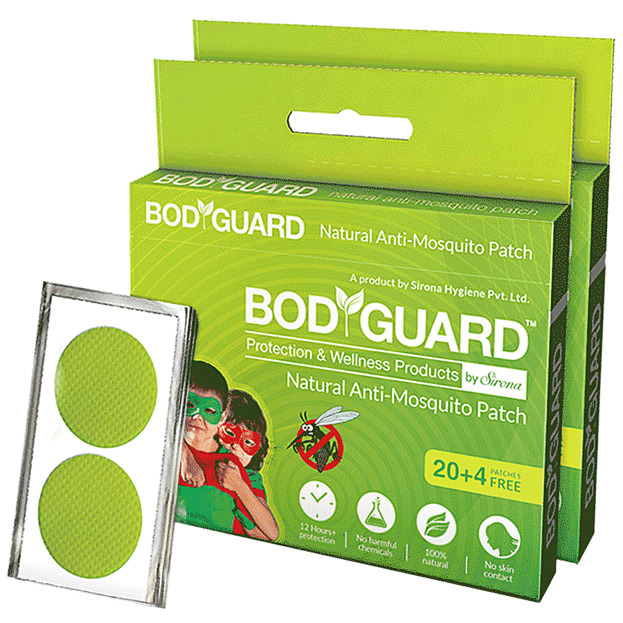 Bodyguard Premium Natural Anti Mosquito Repellent Patches (Green