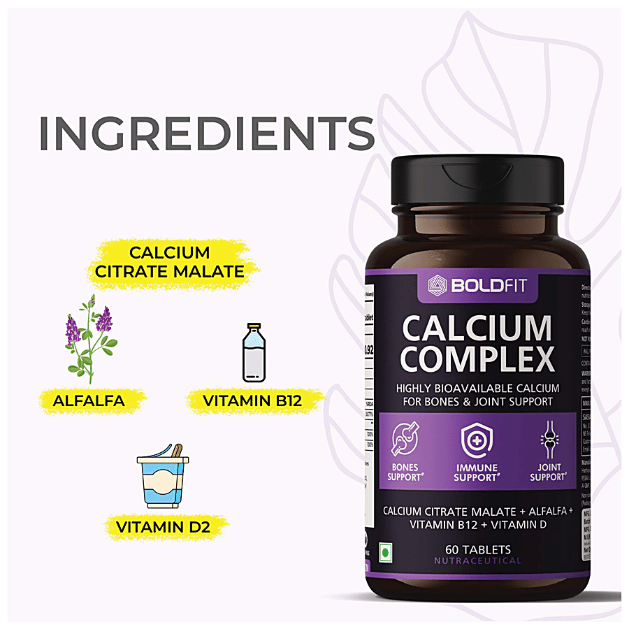 Boldfit Calcium Complex Supplement Tablet - For Strong Bones & Joints