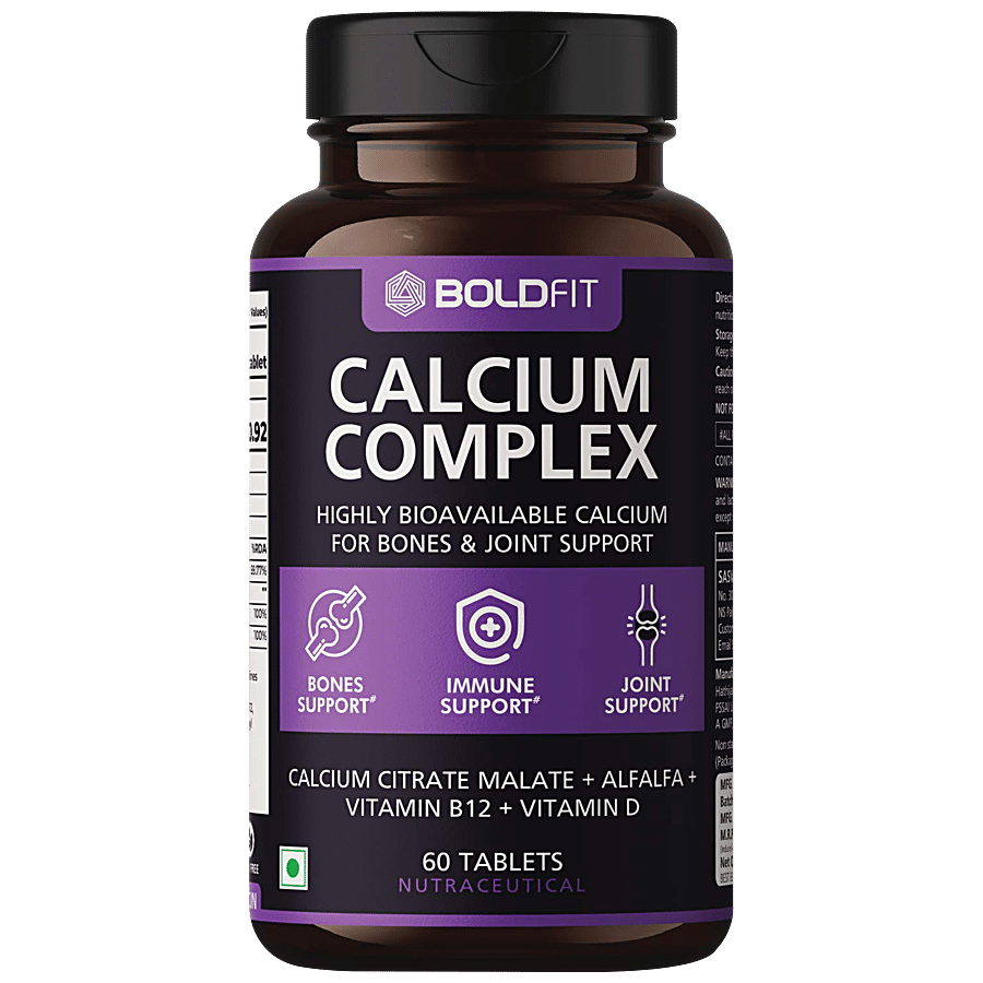 Boldfit Calcium Complex Supplement Tablet - For Strong Bones & Joints