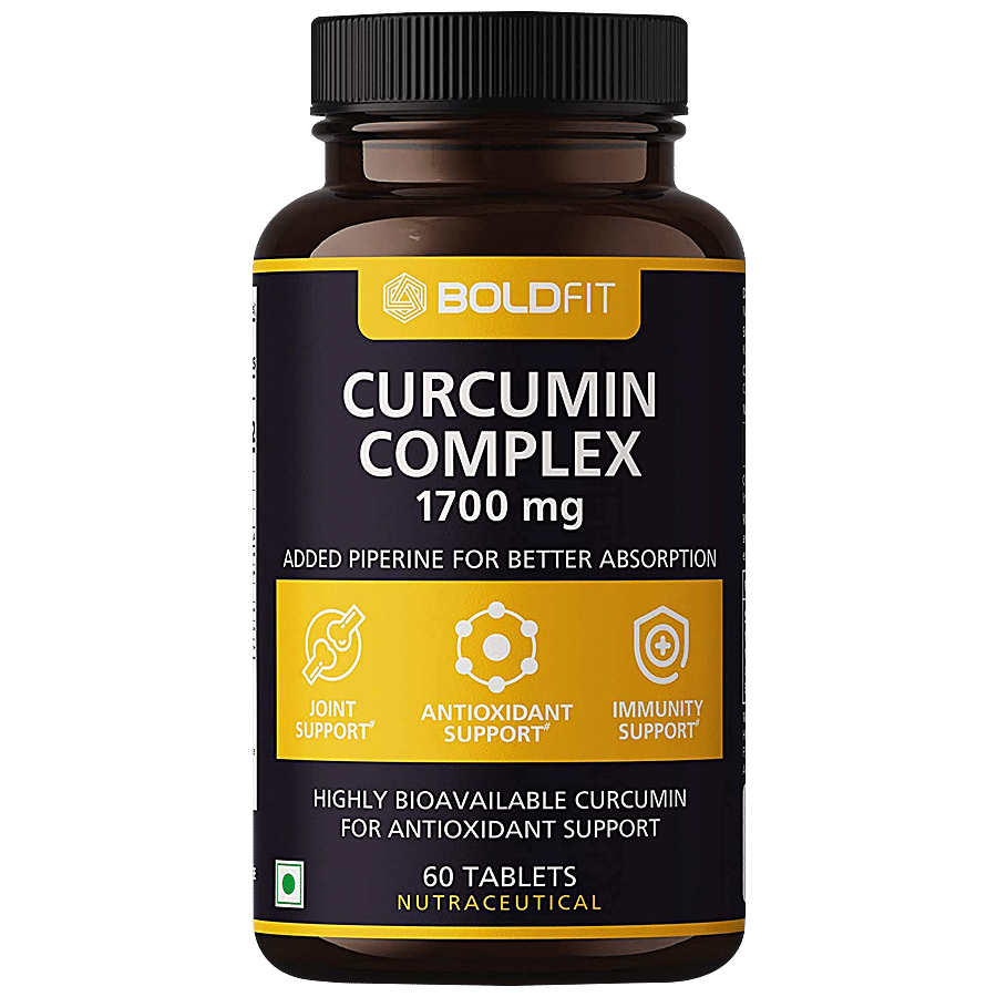 Boldfit Curcumin Complex Supplement Tablet - Supports Immunity