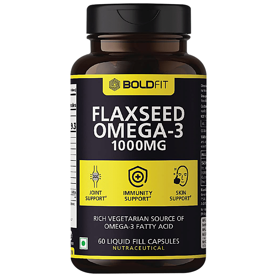 Boldfit Flaxseed Omega 3 Capsule - Supports Immunity