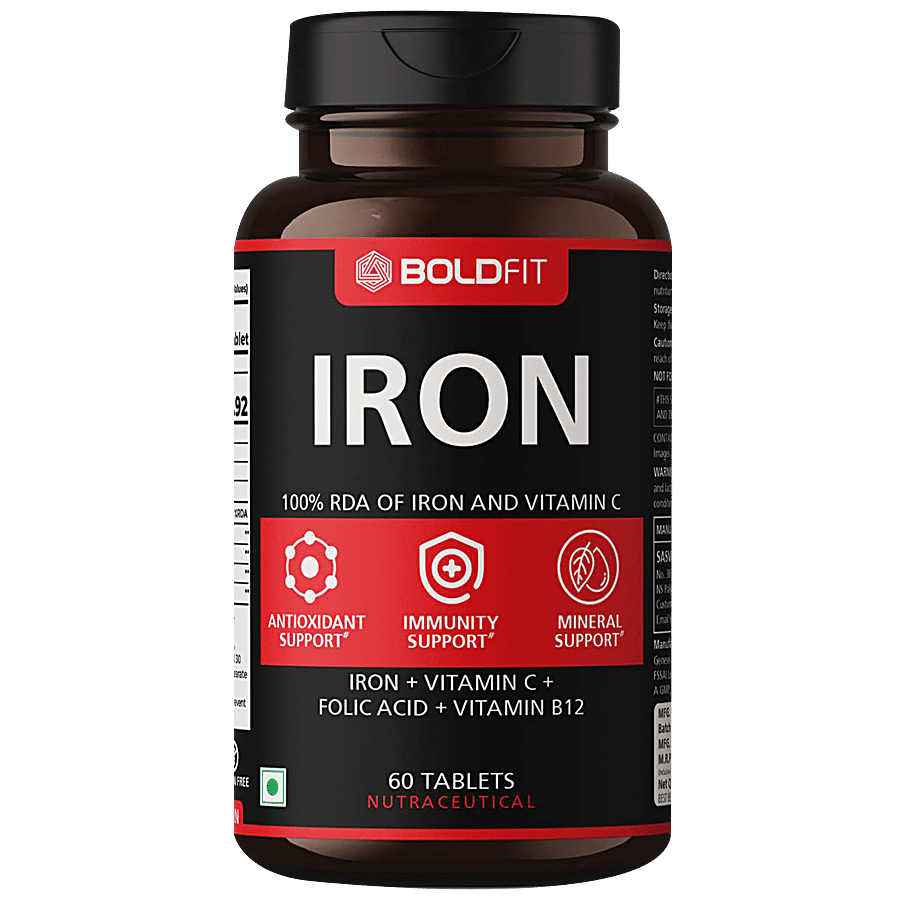 Boldfit Iron Supplement Tablet - Supports Immunity System