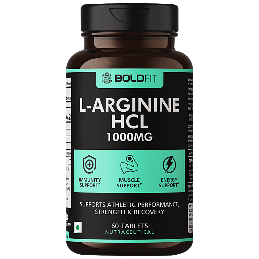 Boldfit L Arginine HCL 1000mg Supplement Tablet - Supports Immunity & Muscle Growth