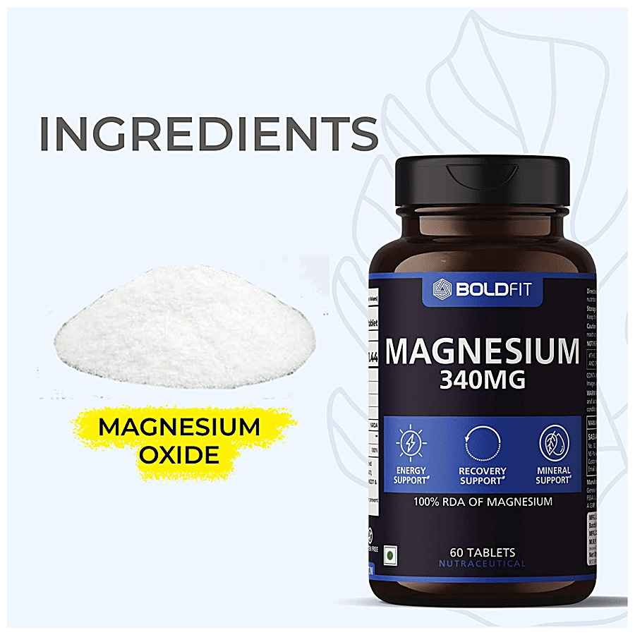 Boldfit Magnesium 340 Mg Supplement Tablet - Provides Energy