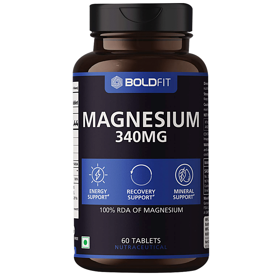 Boldfit Magnesium 340 Mg Supplement Tablet - Provides Energy