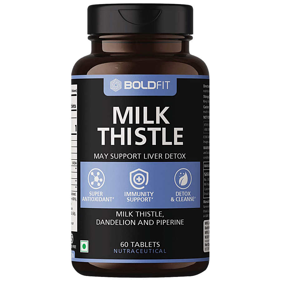 Boldfit Milk Thistle - Supports Liver Detox