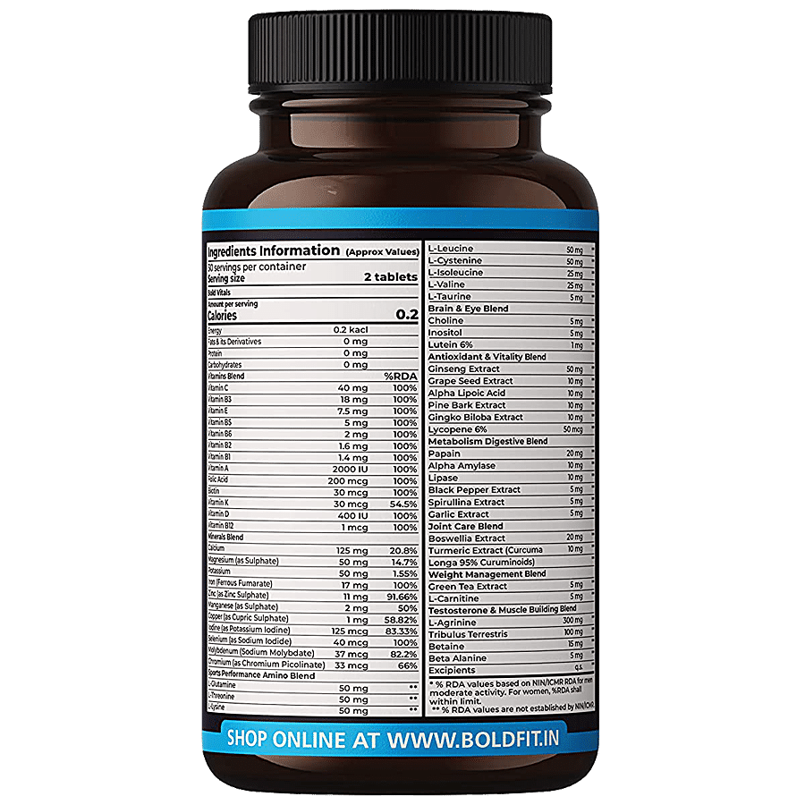 Boldfit Sports Multivitamin Tablet - For Men