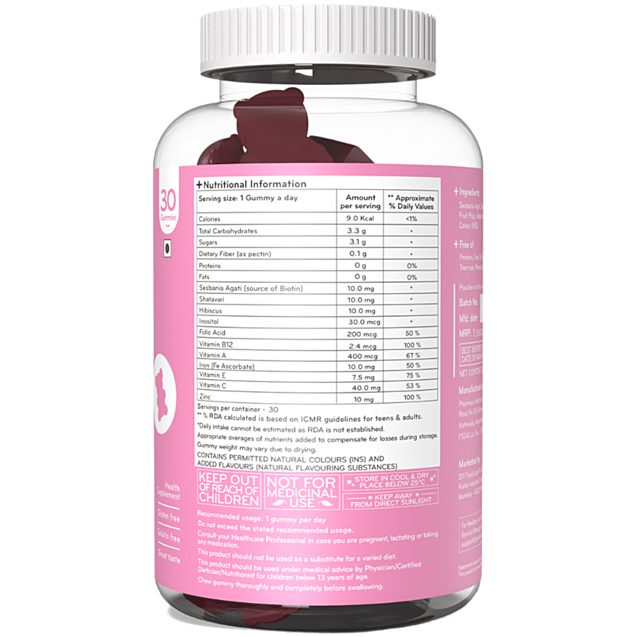 By Nature Hair Growth Gummies For Women With Biotin