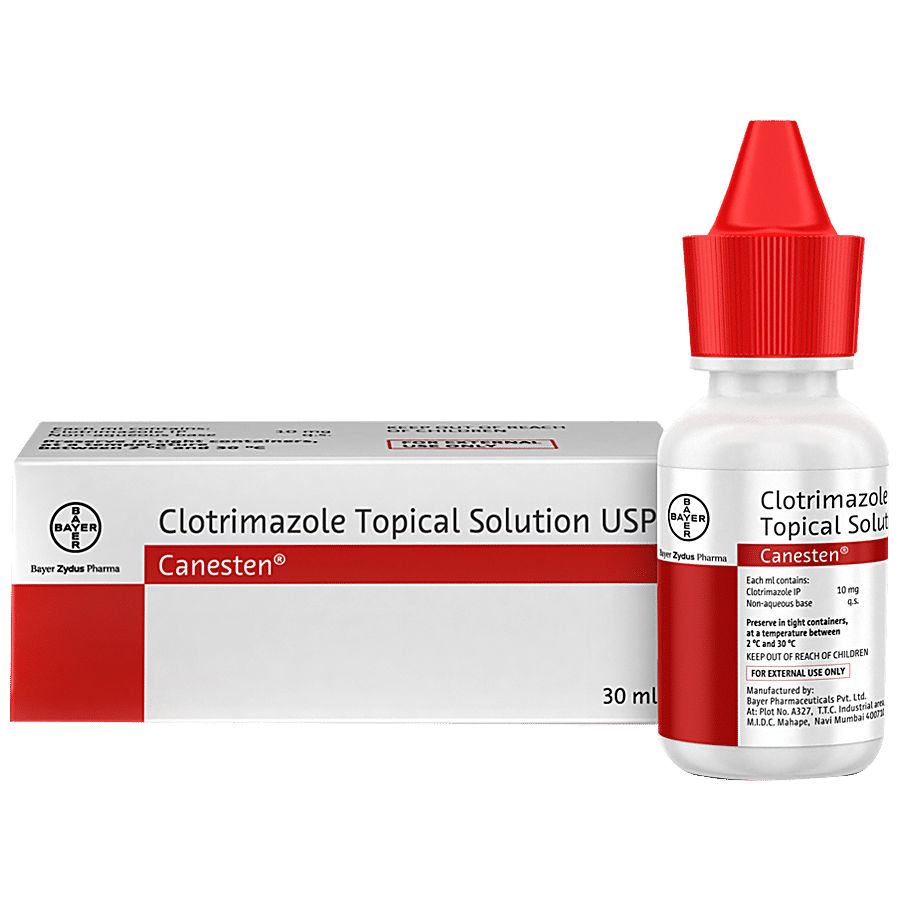 Canesten Clotrimazole Topical Solution USP - Treats Fungal Skin Infections