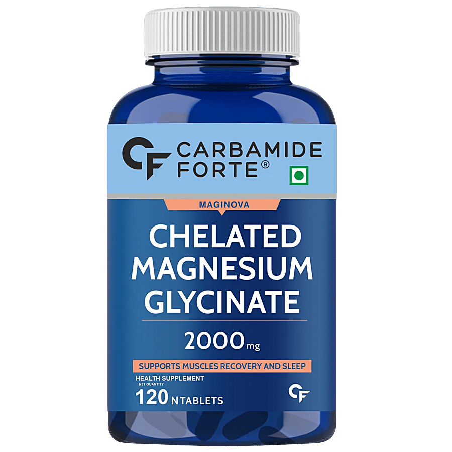 Carbamide Forte Chelated Magnesium Glycinate 2408mg Vegetarian Tablets - For Muscles