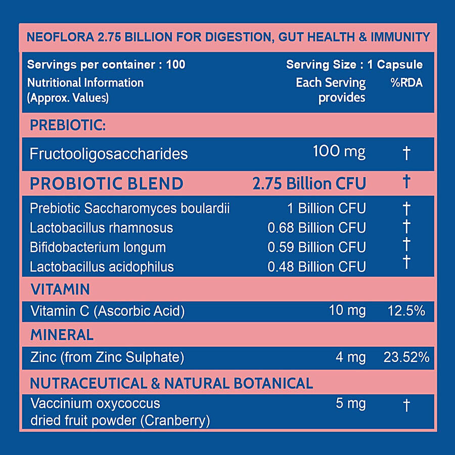 Carbamide Forte Probiotics 100mg 2.75 Billion Vegetarian Tablets - For Gut Health