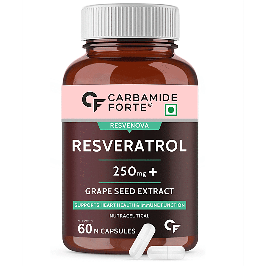 Carbamide Forte Resveratrol 250 mg Capsules - Grape Seed Extract