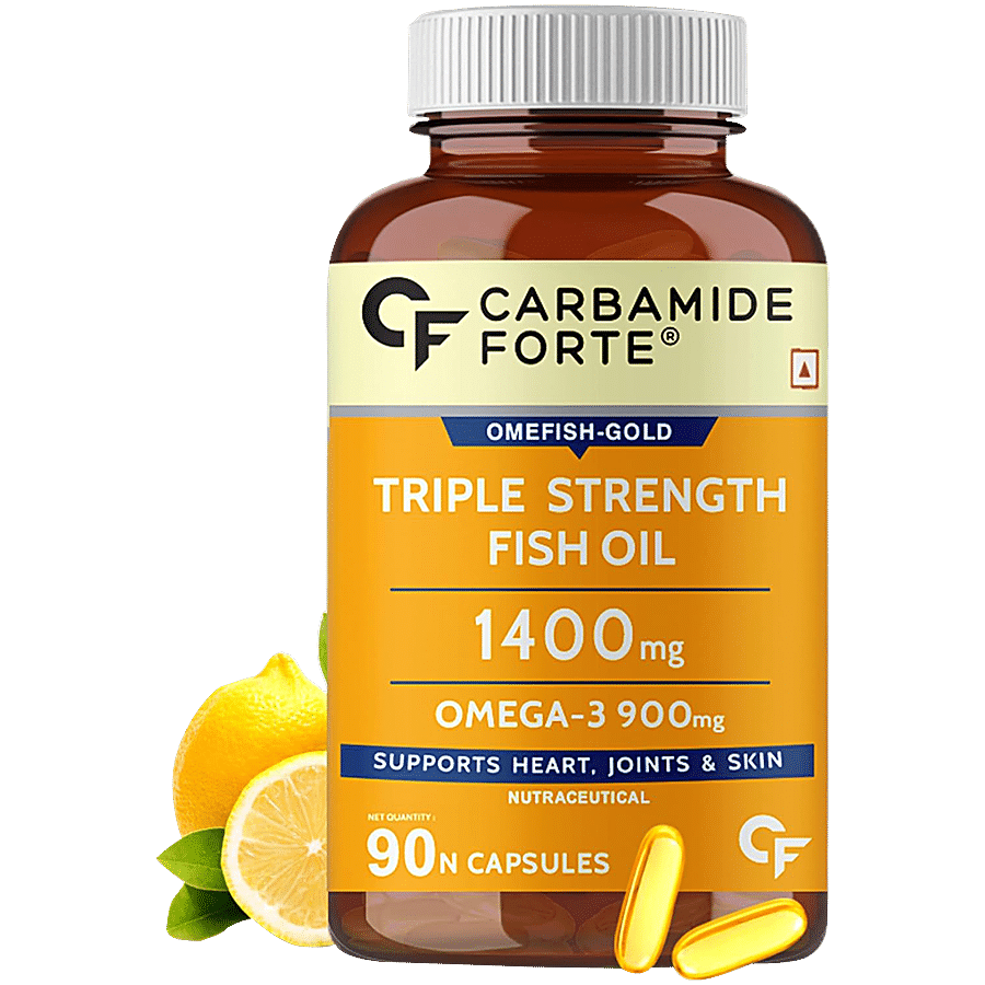 Carbamide Forte Triple Strength Omega 3 Fish Oil 1400mg Softgel Capsules - For Heart & Brain