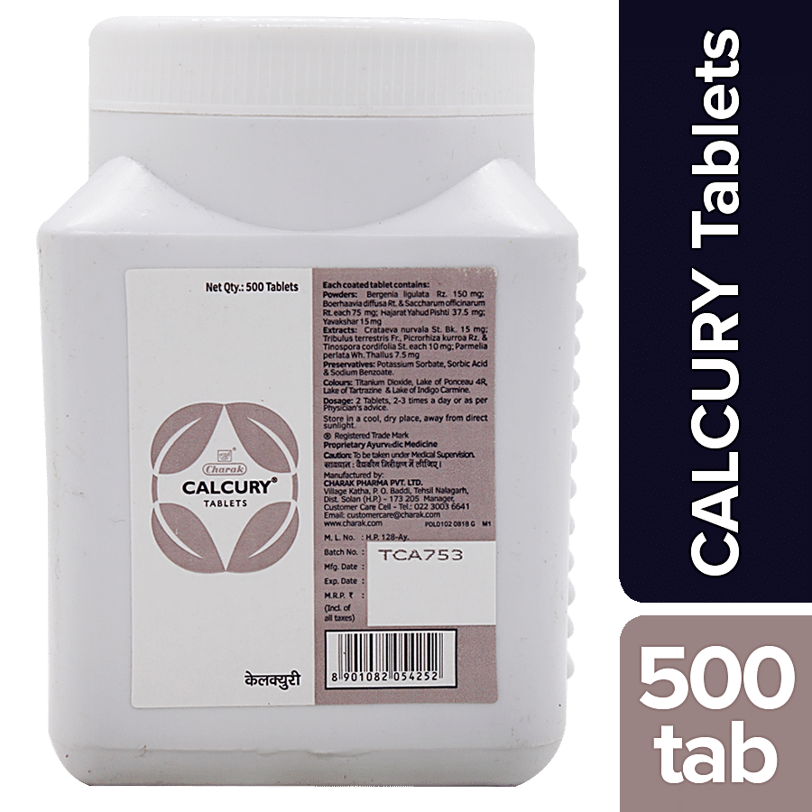 Charak CALCURY Tablets - Flushes Out Calculi And Prevents Recurrence