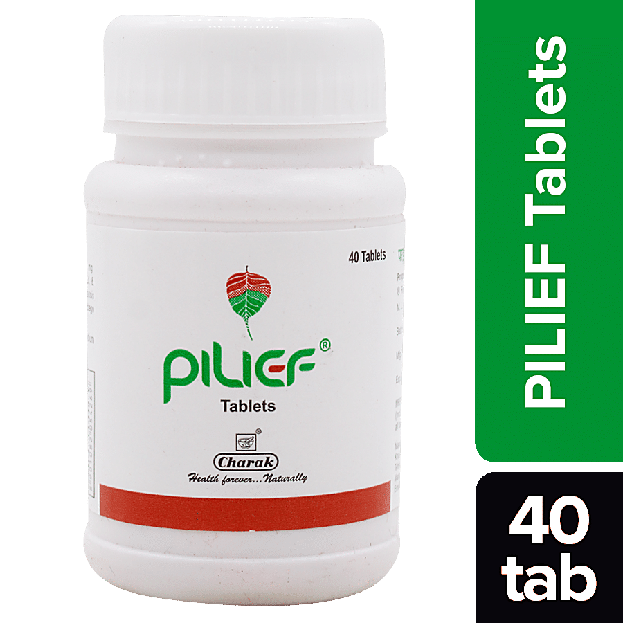 Charak PILIEF Tablets - A Herbal Therapy To Treat & Prevent Piles