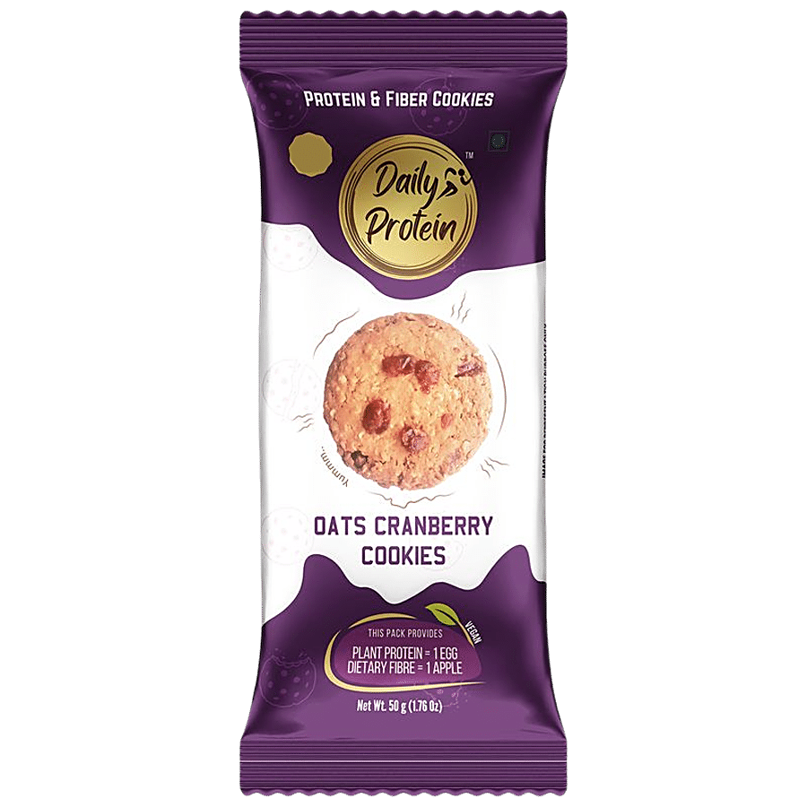 DAILY PROTEIN Oats Cranberry Cookies & Granola Protein Bites - Vegan & No Preservatives