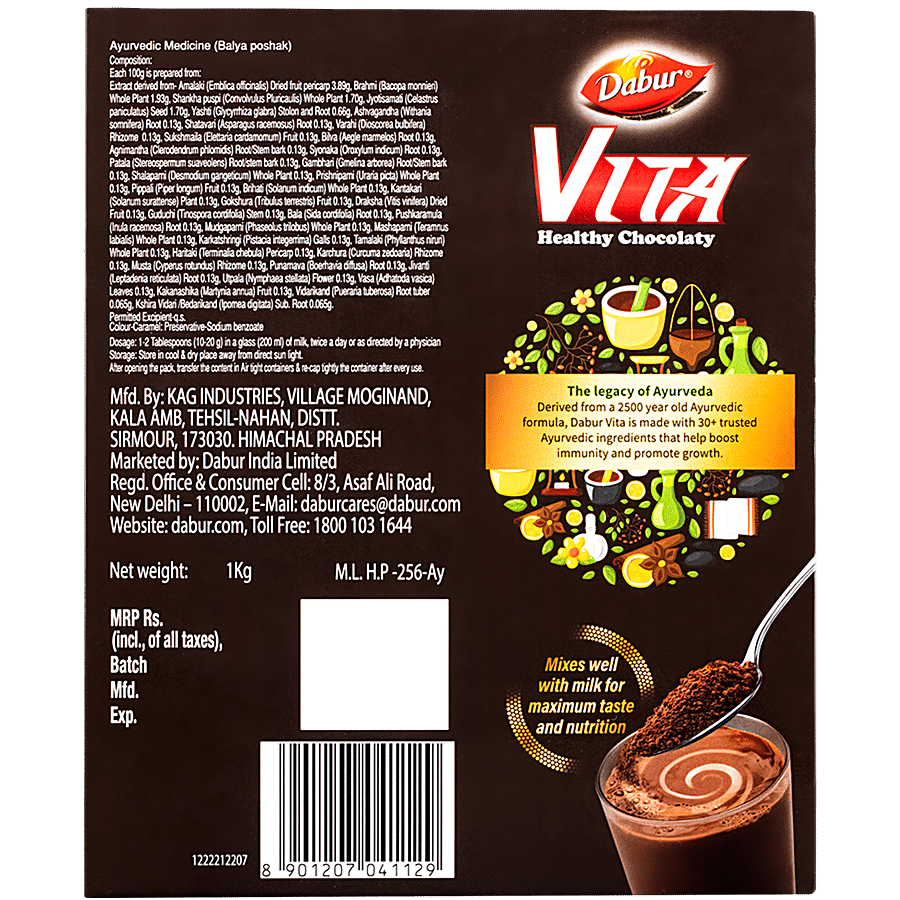 Dabur Vita Powder - Chocolate Nutrition Drink For Wholesome Growth