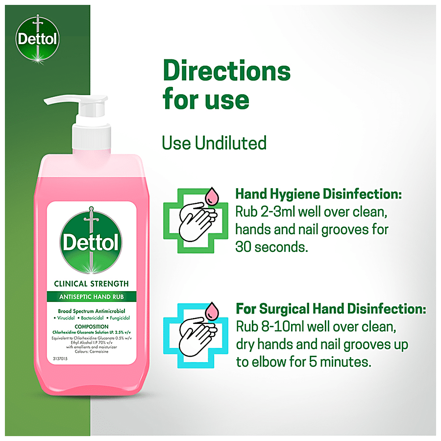 Dettol Antiseptic- Disinfectant Liquid 550 ml + Clinical Strength Hand Sanitizer 500 ml