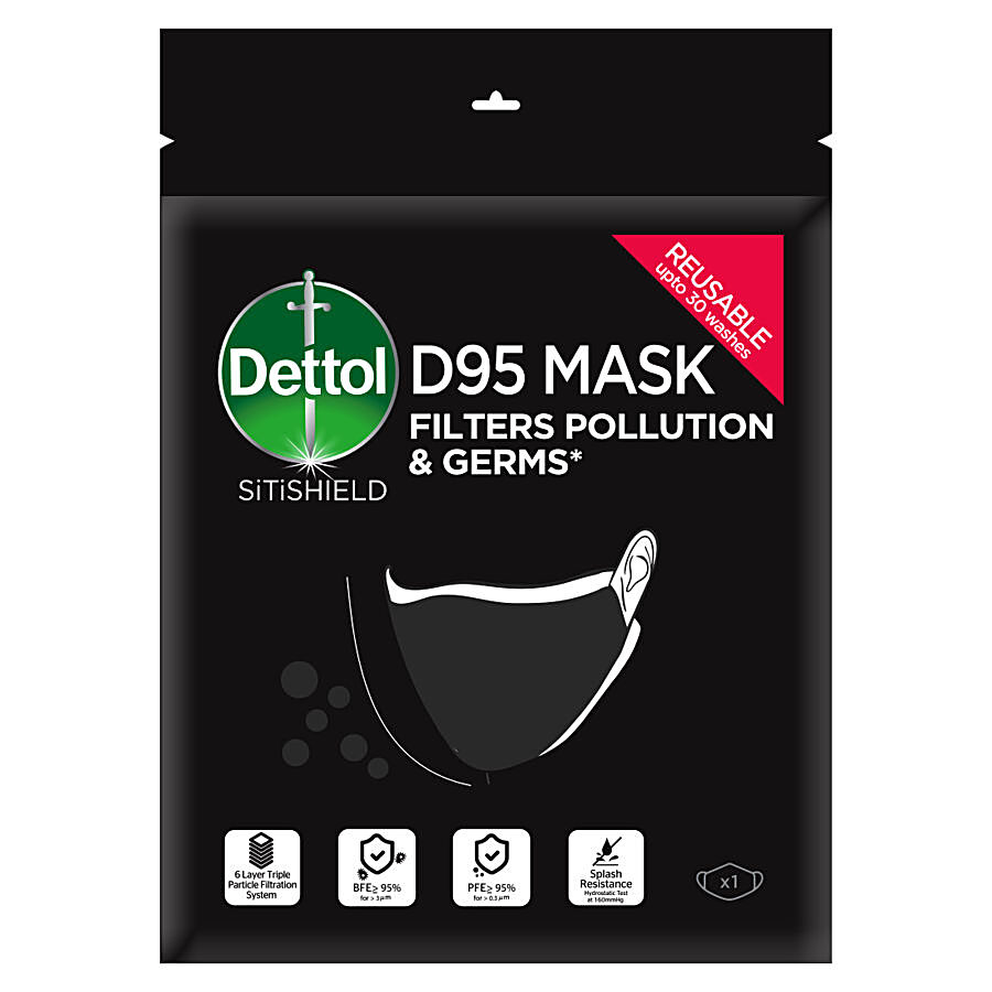 Dettol Sitishield D95 Mask - Black