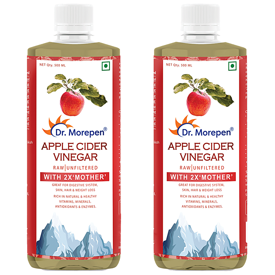 Dr. Morepen Apple Cider Vinegar With 2x Mother For Weight Management