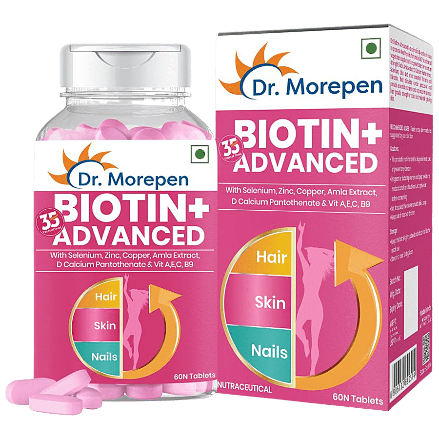 Dr. Morepen Biotin+ Tablets - Hair