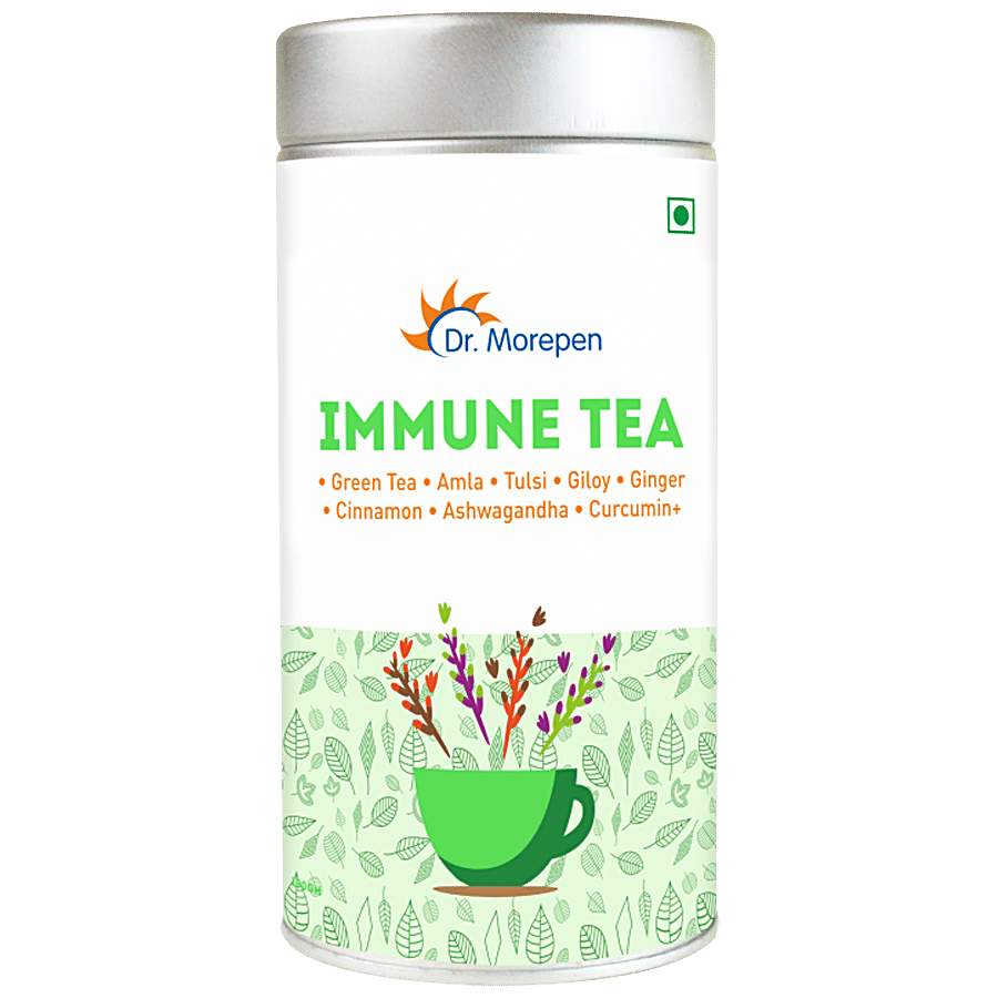 Dr. Morepen Immune Tea - Immunity Booster With Mint - For Body Detox & Stress Relief