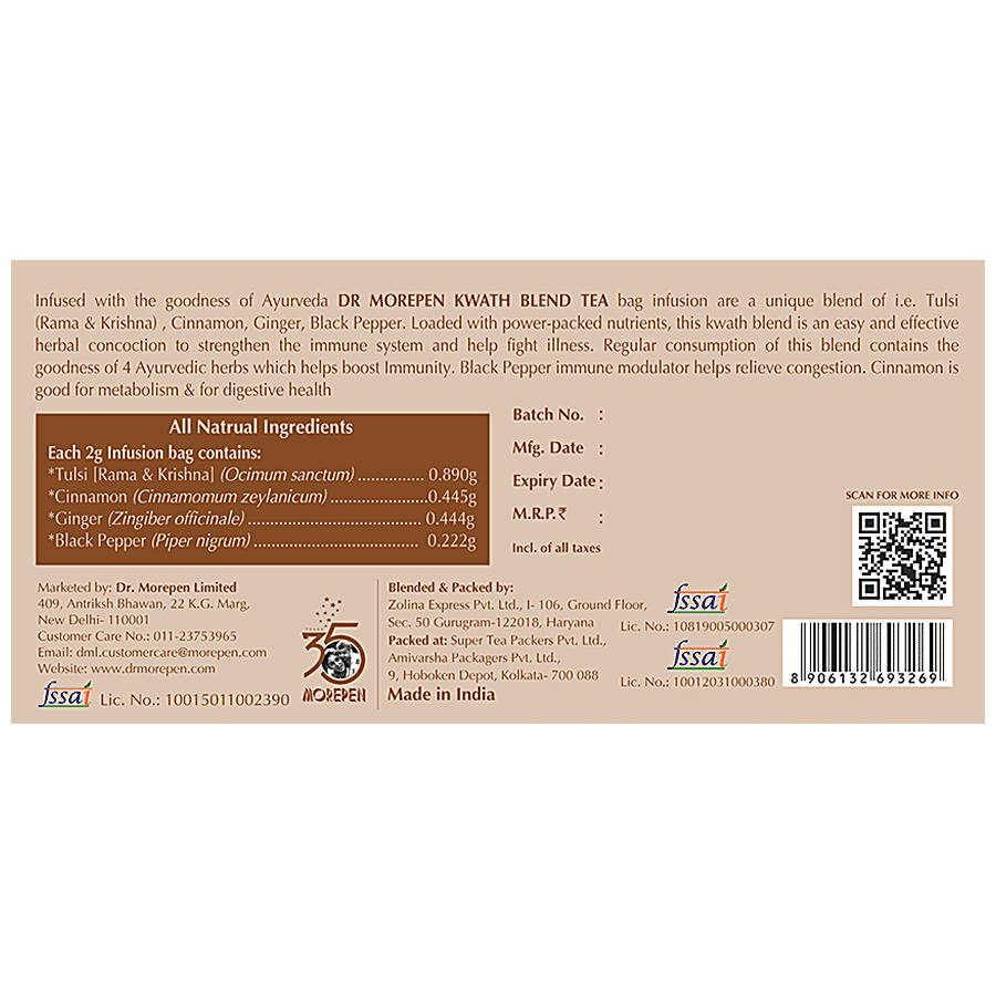 Dr. Morepen Kwath Blend Tea - Ayurvedic