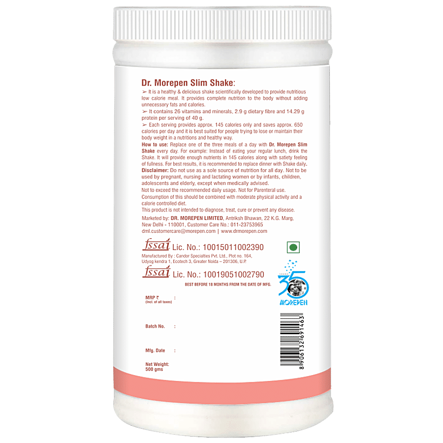 Dr. Morepen Meal Replacement Slim Shake - Protein Powder For Weight Management