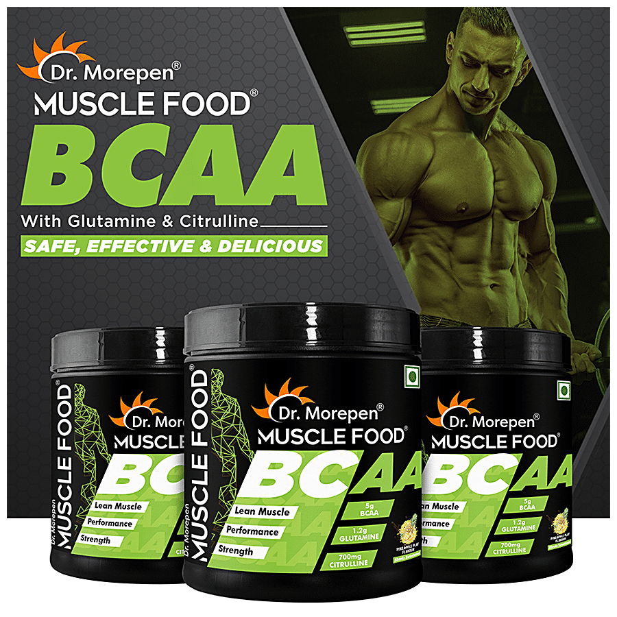 Dr. Morepen Muscle Food BCAA Supplement - For Lean Muscle & Strength